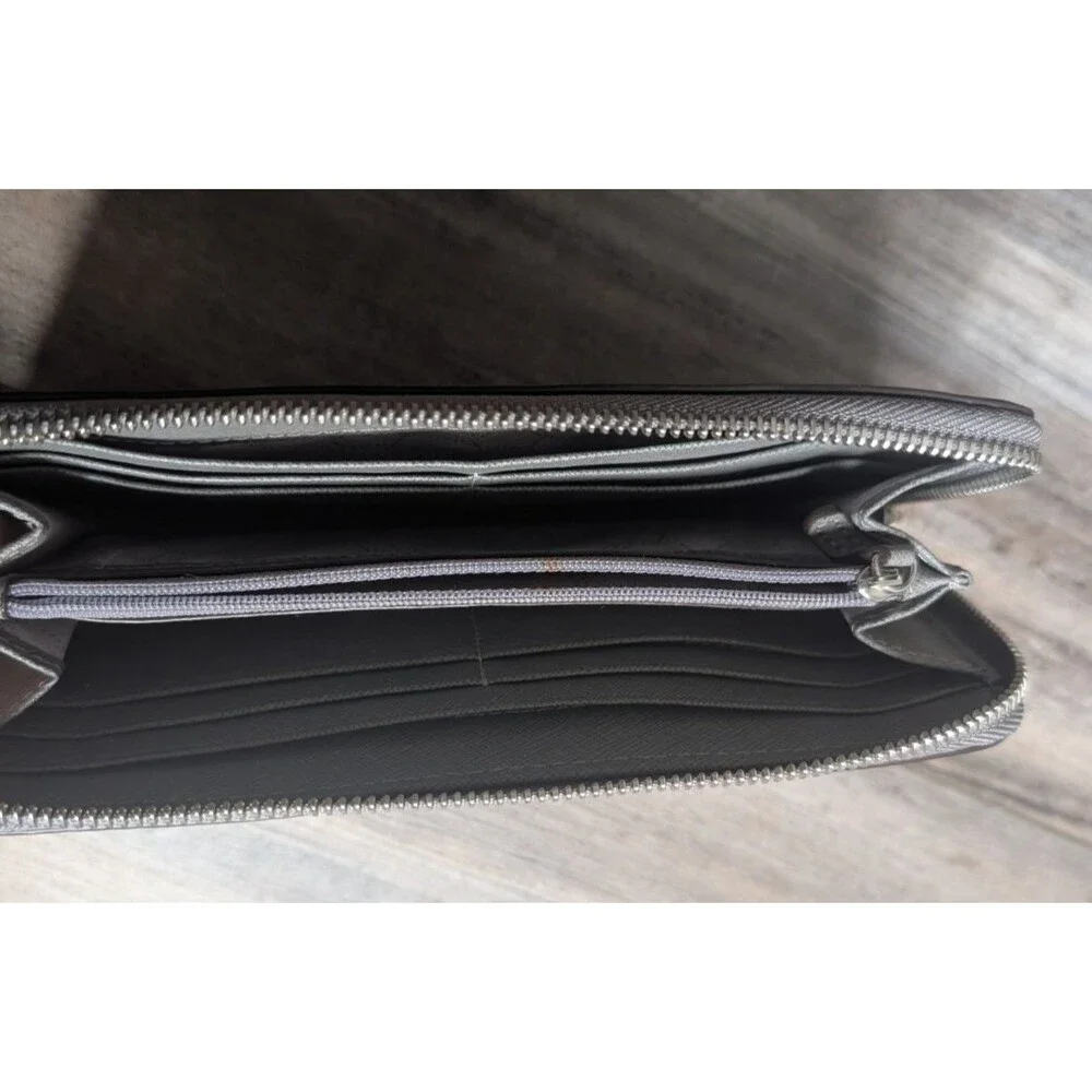Reseller Bundle Lot of 3 Authentic Michael Kors Wallets Logo Print Gold Gray